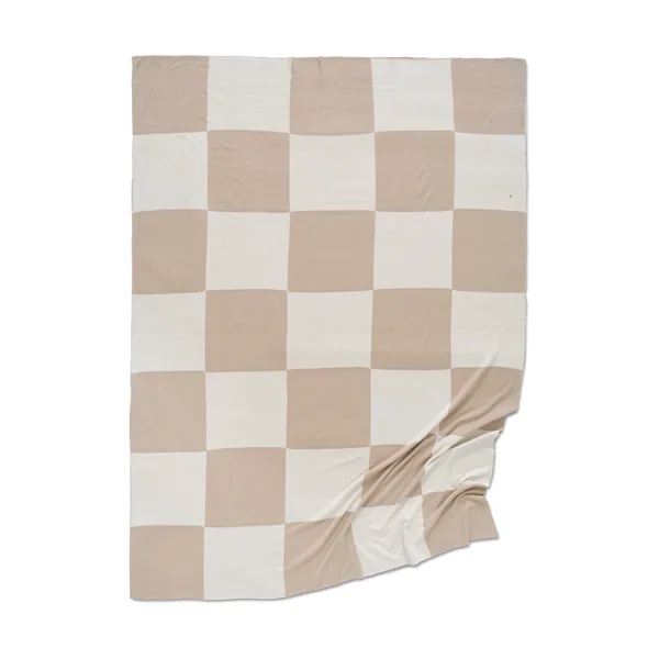 Square pläd 130x170 cm, Beige