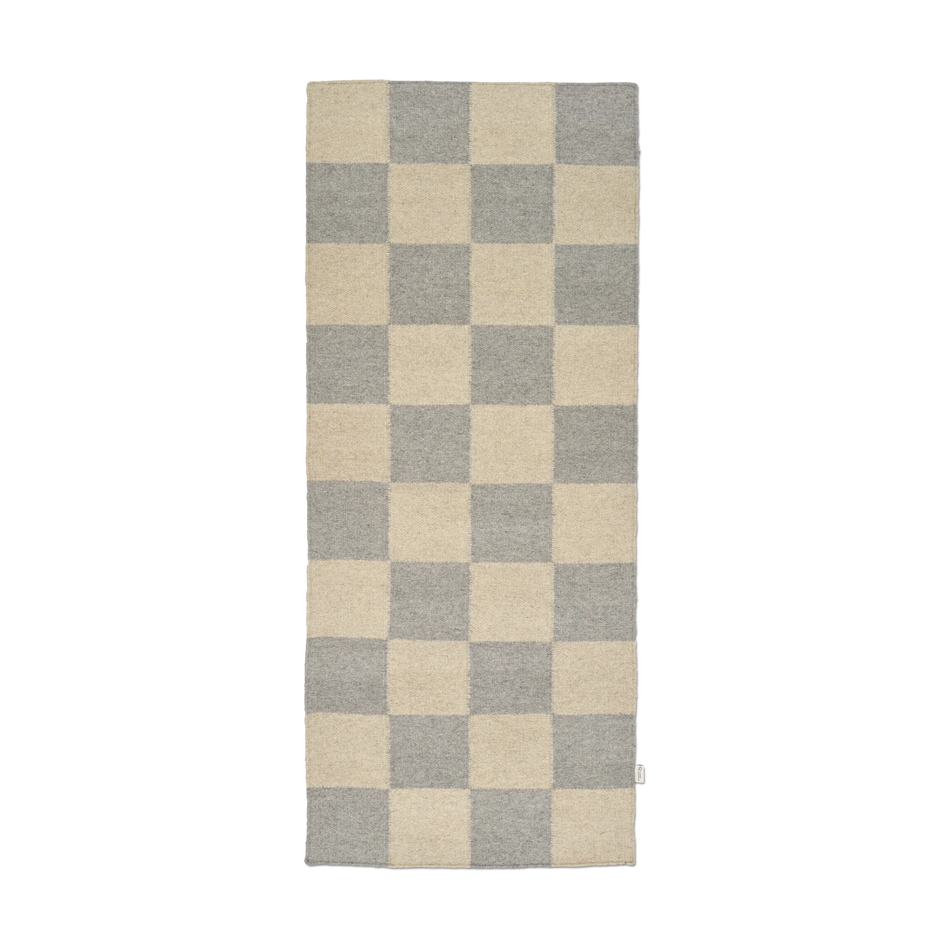 Classic Collection Squares løber Grey-natural, 80x200 cm