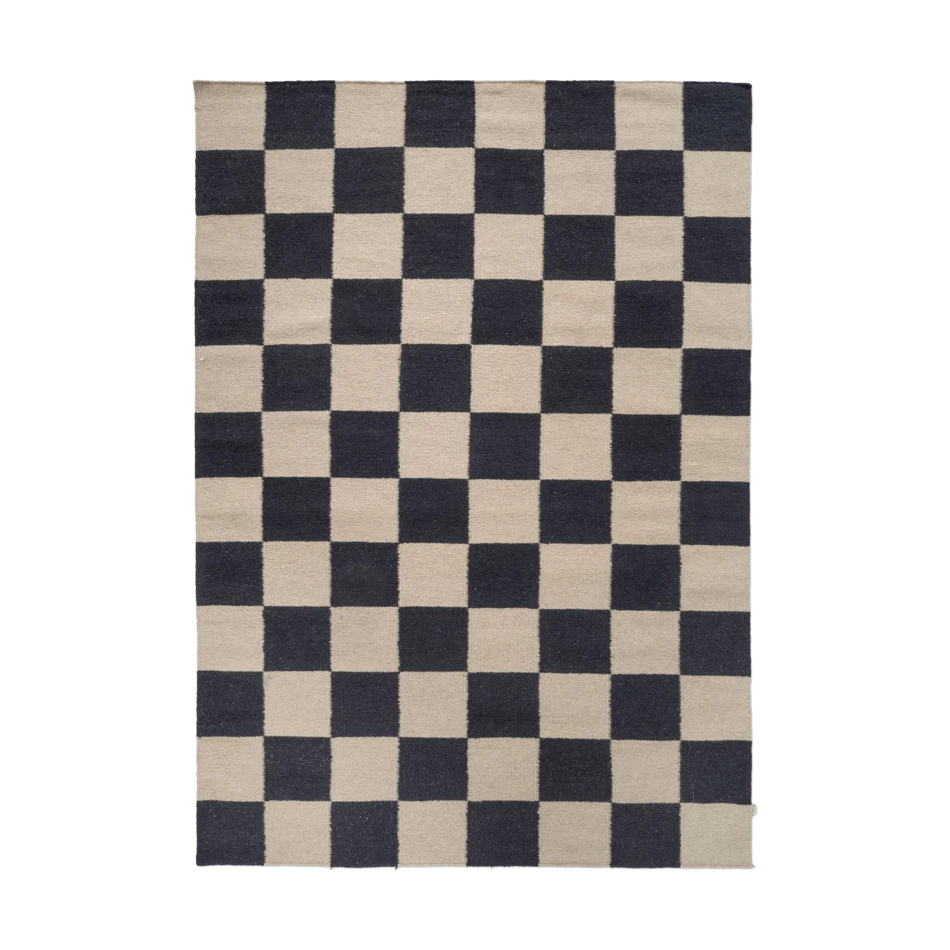 Classic Collection Squares tæppe Sort-beige, 200x300 cm