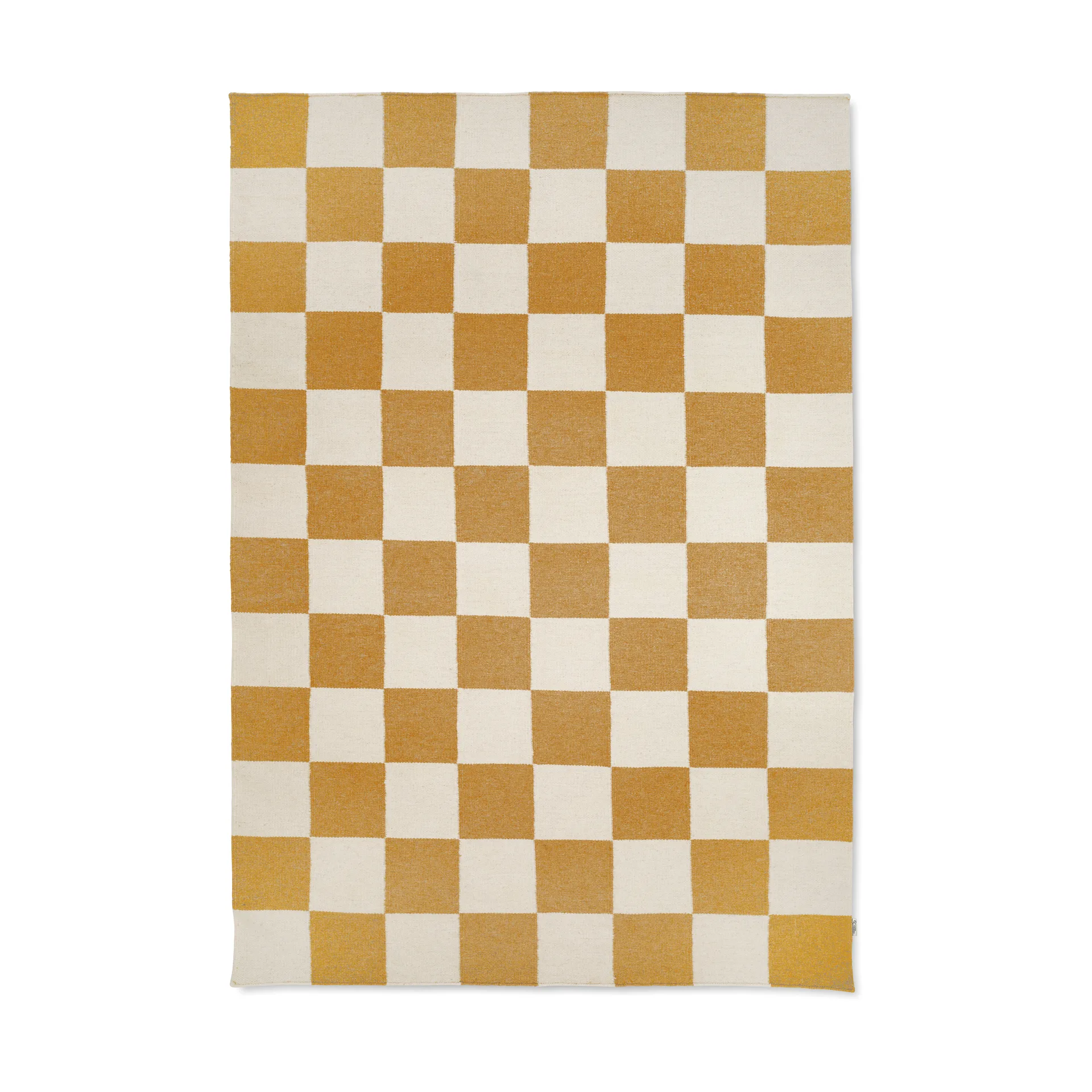 Classic Collection Squares tæppe White-yellow, 200x300 cm