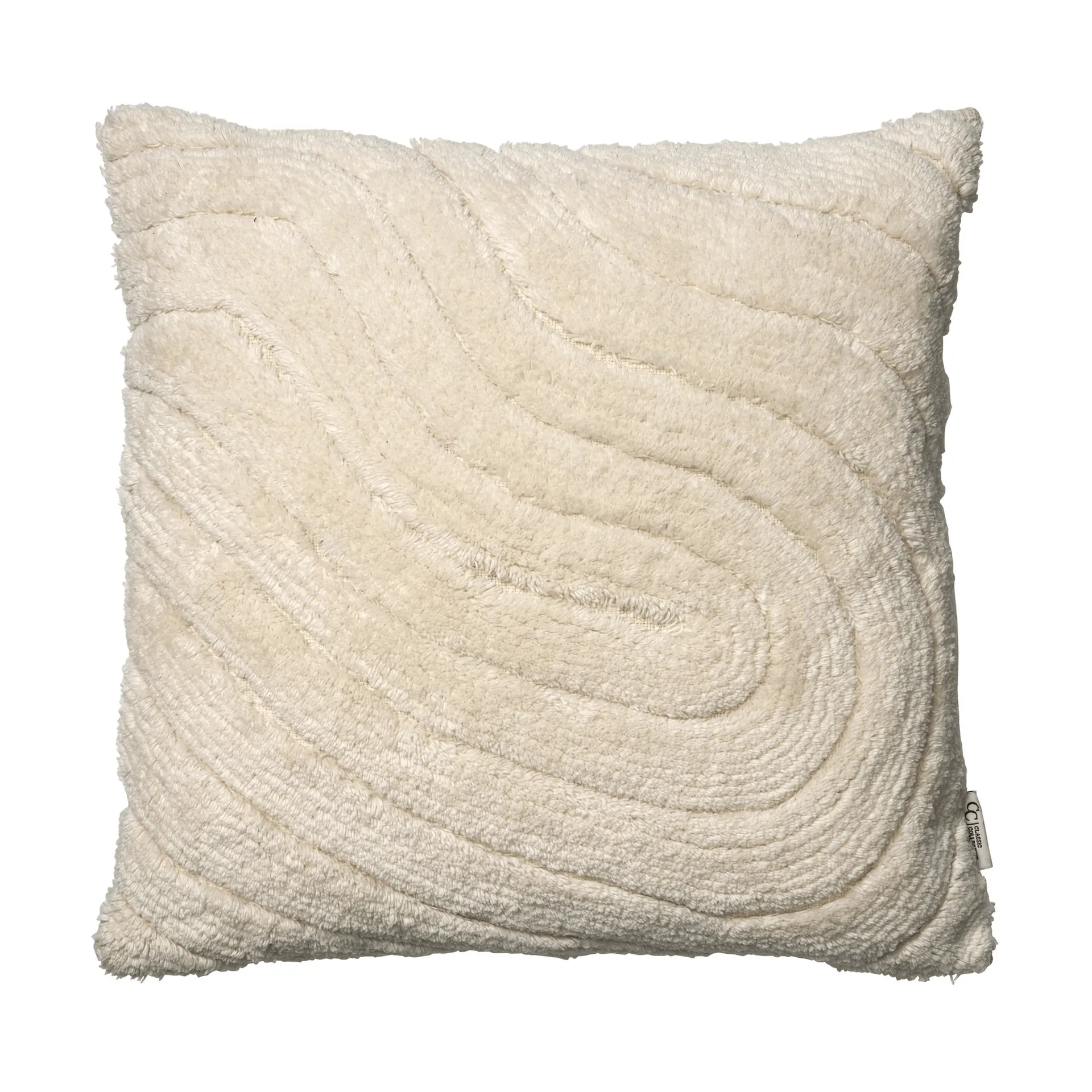 Classic Collection Swirl tyynynpäällinen Off white, 50x50 cm