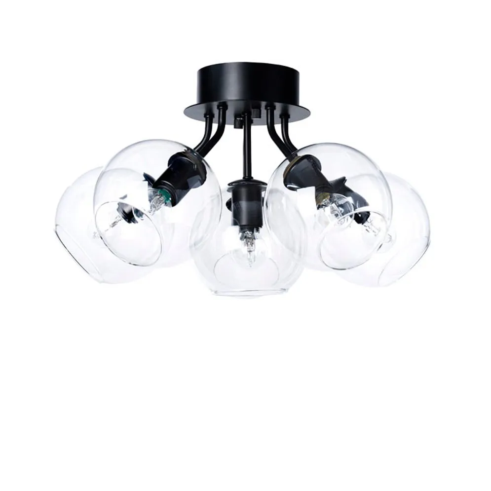 CO Bankeryd Plafonnier Tage noir-verre transparent