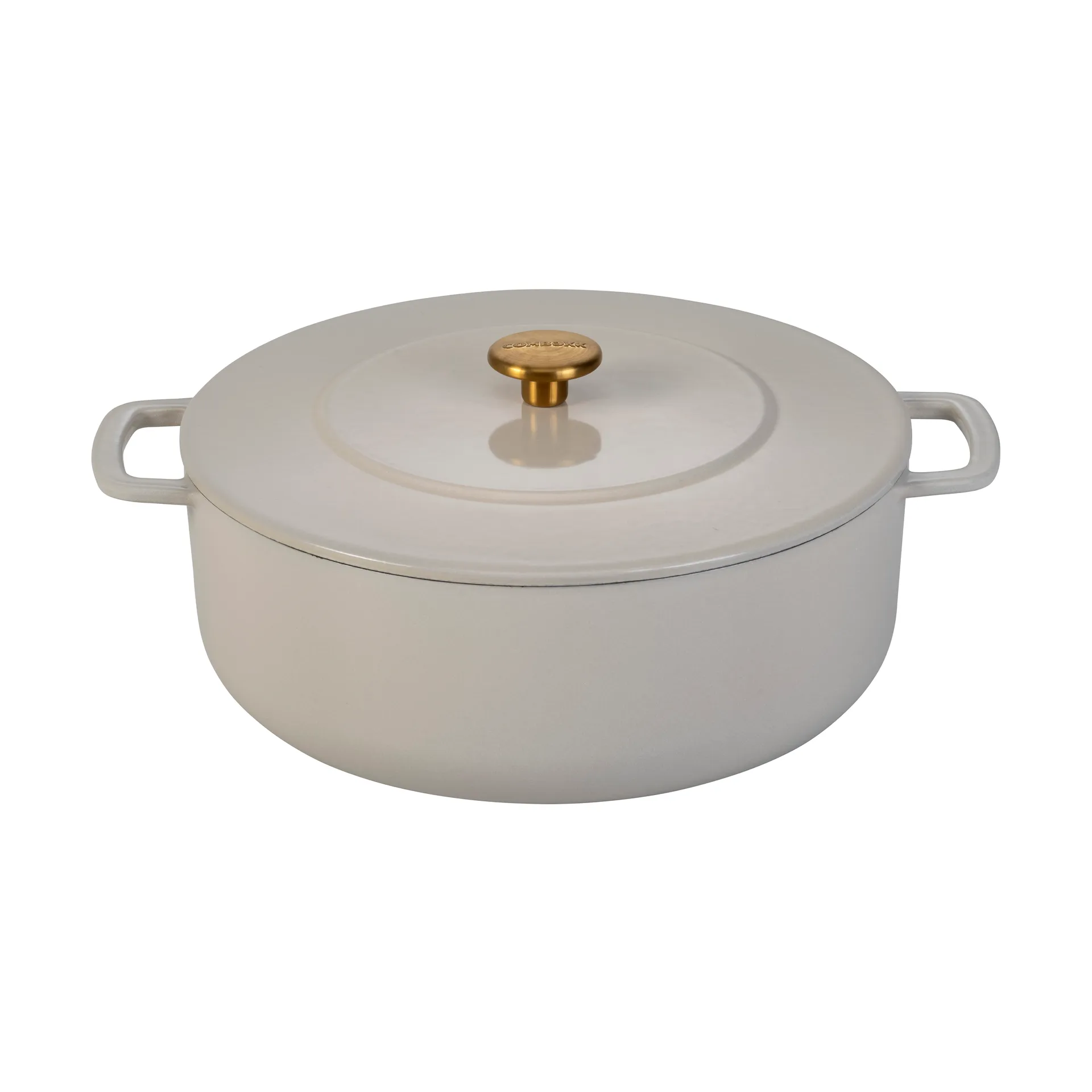 Combekk Combekk Enameled støbejernsgryde Ø28 cm Sand-gold knob