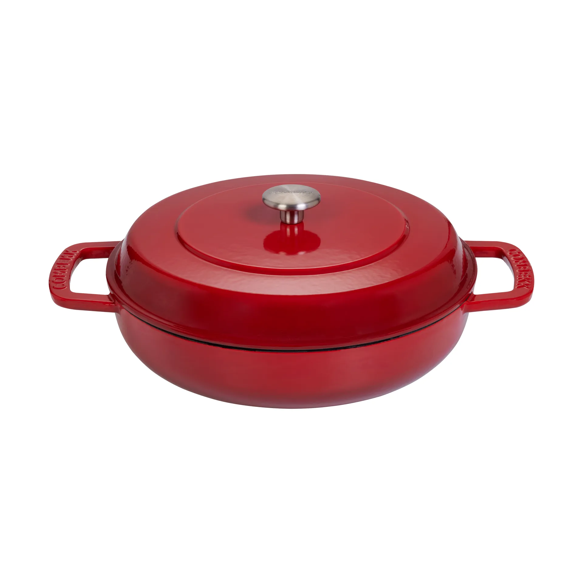 Combekk Combekk Enameled traktørpande støbejern Ø28 cm Cherry-silver knob