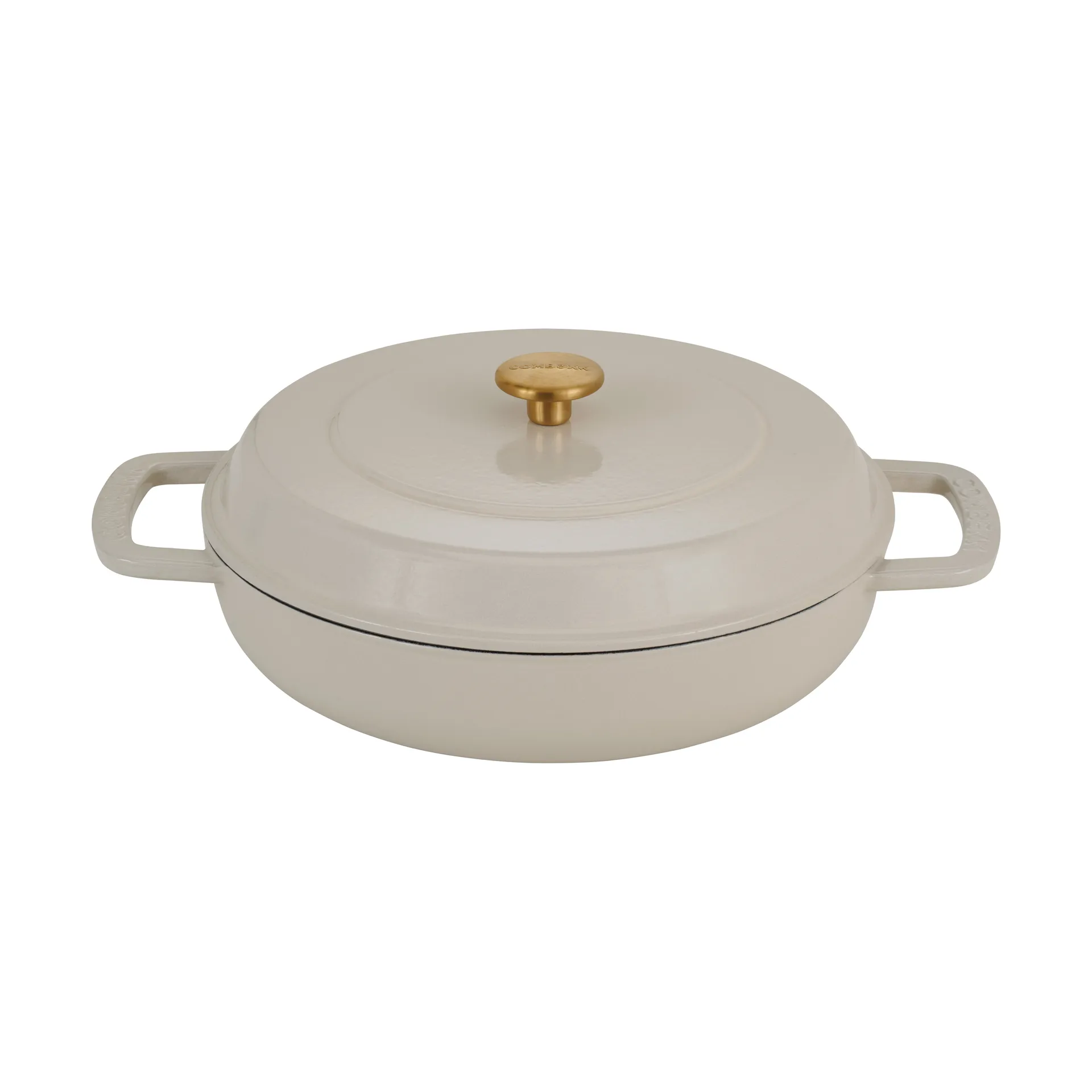 Combekk Combekk Enameled traktørpande støbejern Ø28 cm Sand-gold knob