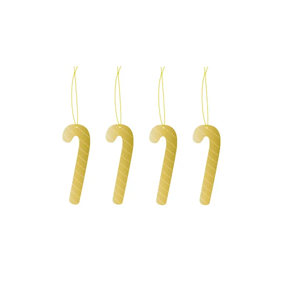 Cooee julhänge mässing 4-pack, Candy cane