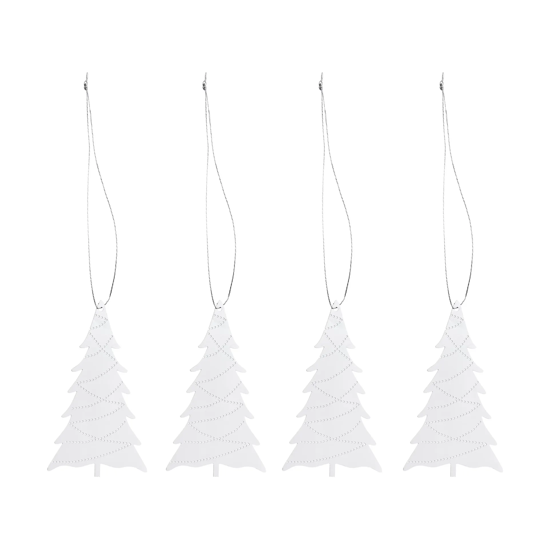 Cooee Design Cooee suspensions de Noël en acier inoxydable, lot de 4 Arbre