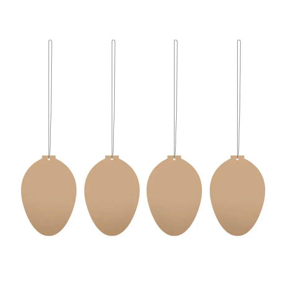 Cooee Design Décoration de Pâques Easter Deco œuf Lot de 4 White — vue 3