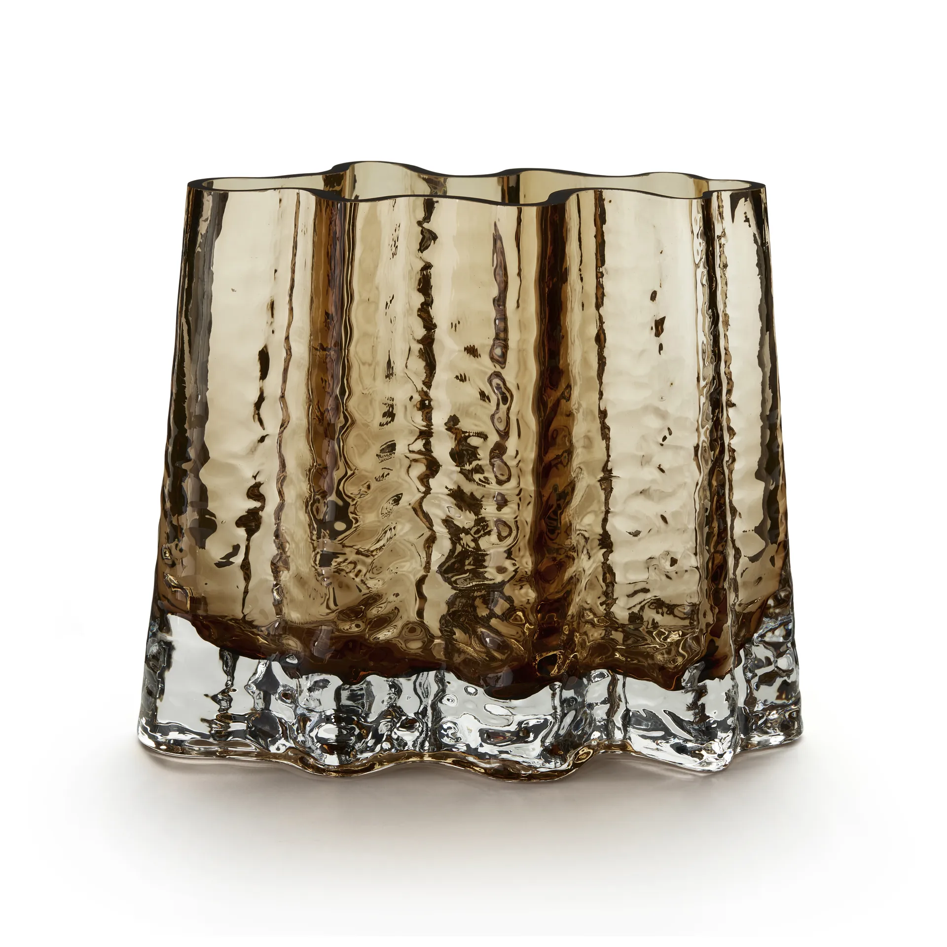 Cooee Design Gry Wide Vas H19 Cm - Vaser Munblåst Glas Konjak