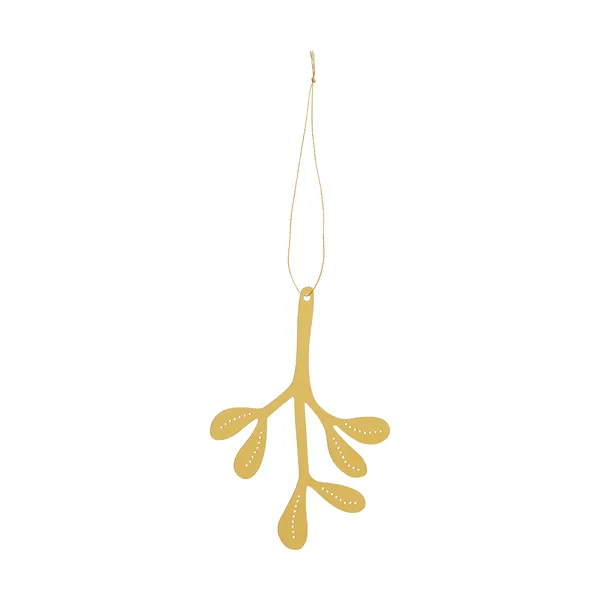 Mistletoe julhänge 2-pack, Mässing, 12 cm