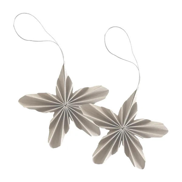 Paper Stars julhänge 2-pack, Natural
