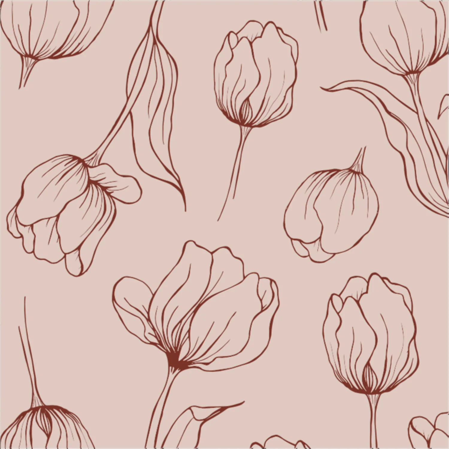 Cooee Design Serviettes Tulipa cm Lot de 18 Blush