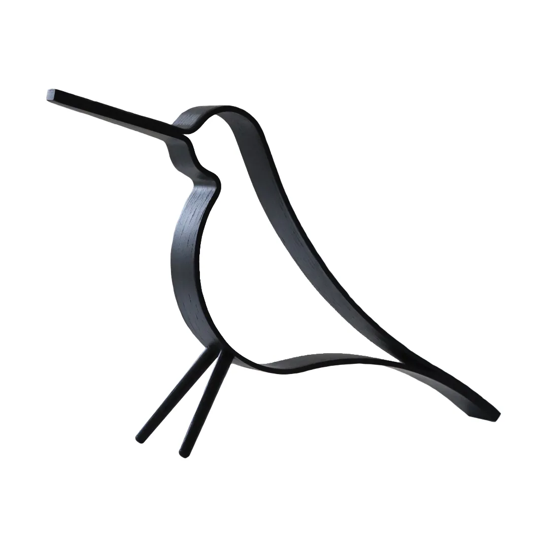 Cooee Design Woody Bird grand Chêne peint noir