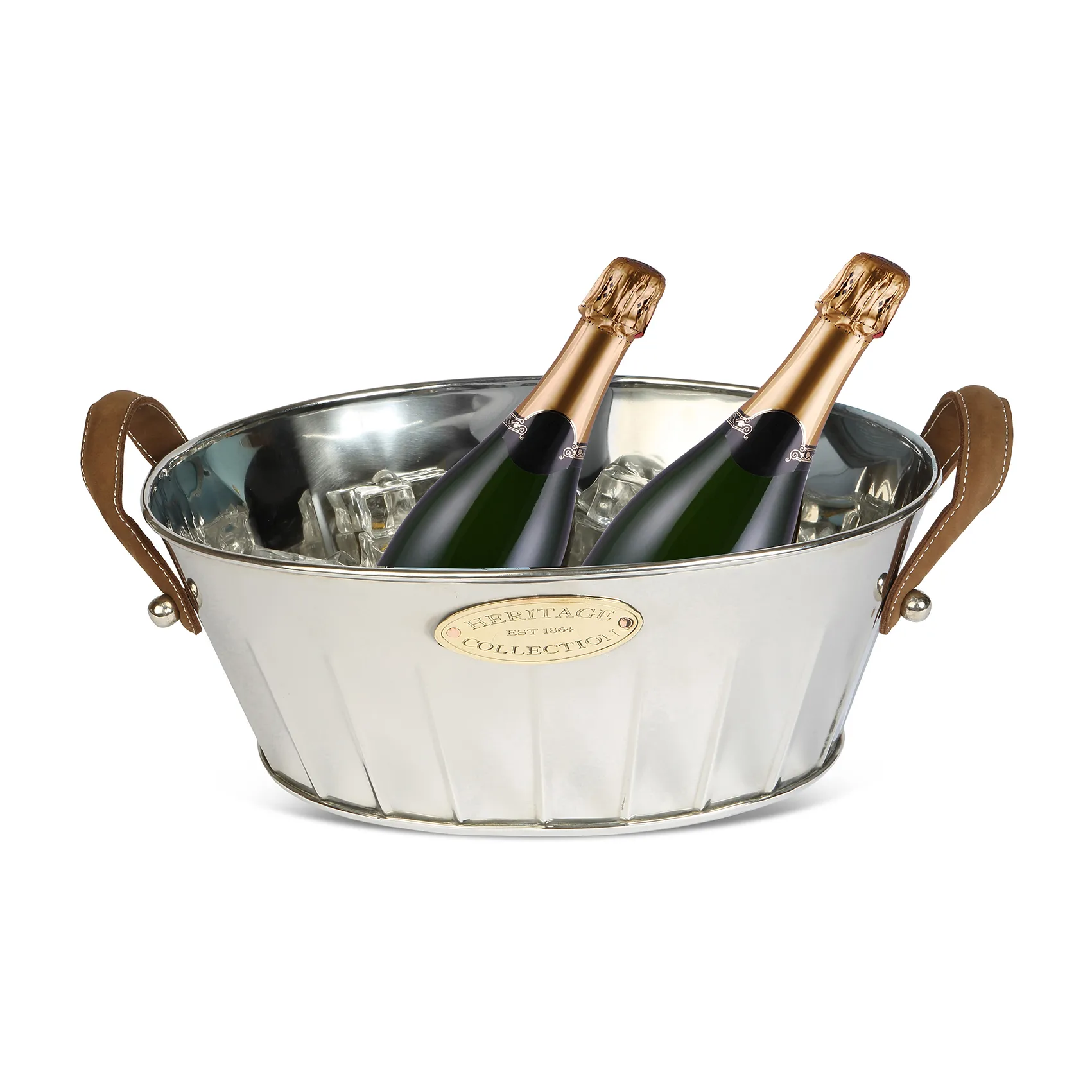Culinary Concepts Refroidisseur de champagne avec poignée en cuir Heritage