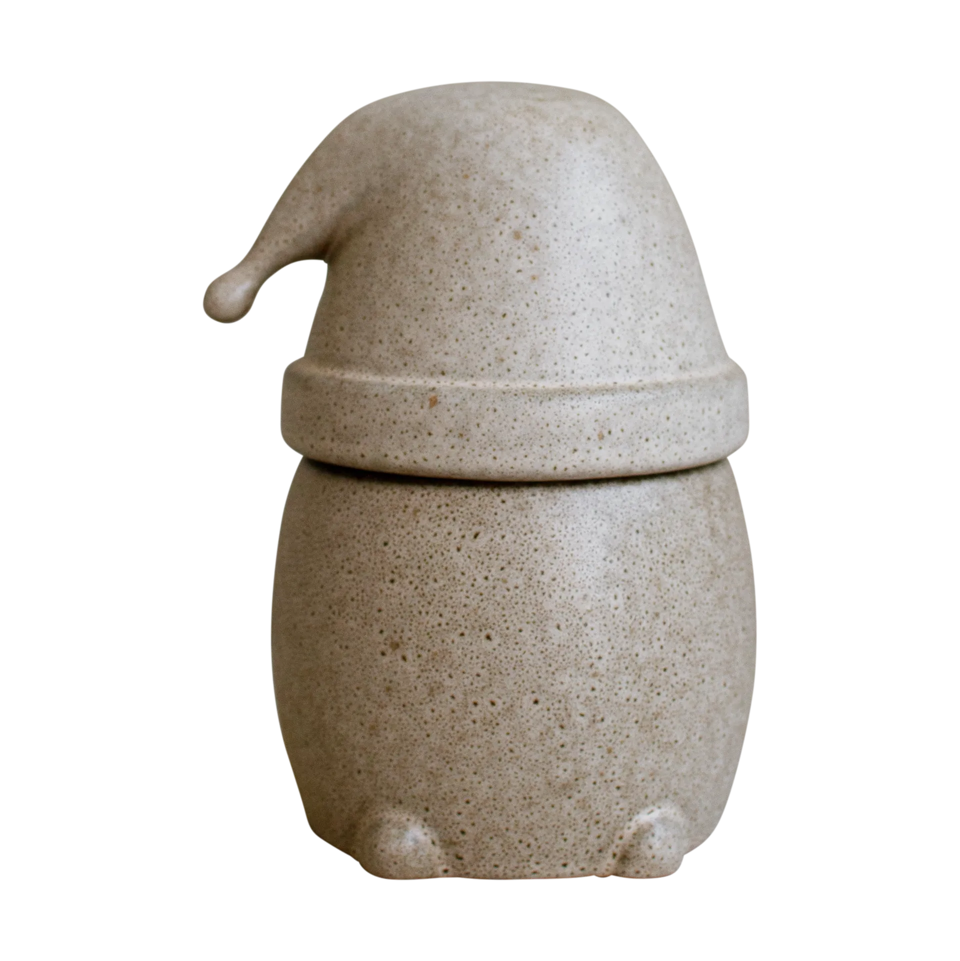 DBKD Bocal avec couvercle Eating Santa grand Beige