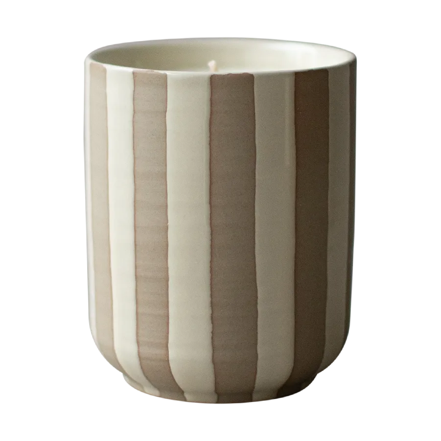 DBKD Bougie parfumée Burn 60 h Rayures crème