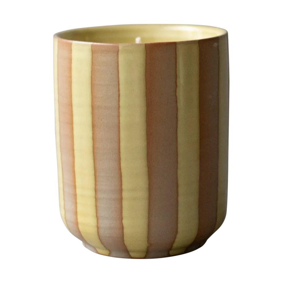 DBKD Bougie parfumée Burn 60 h Stripe yellow