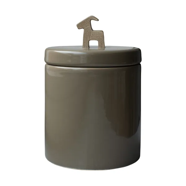 Bruse burk med lock, Shiny dust, Ø12x16 cm