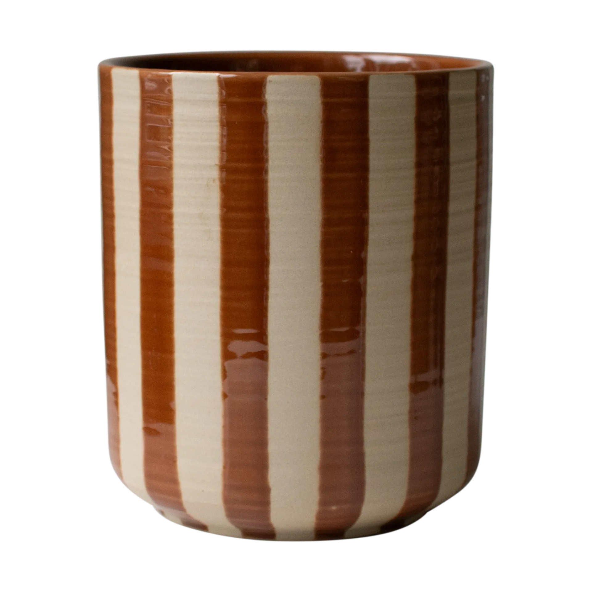 DBKD Cache-pot Line Ø14x16 cm Stripe nougat