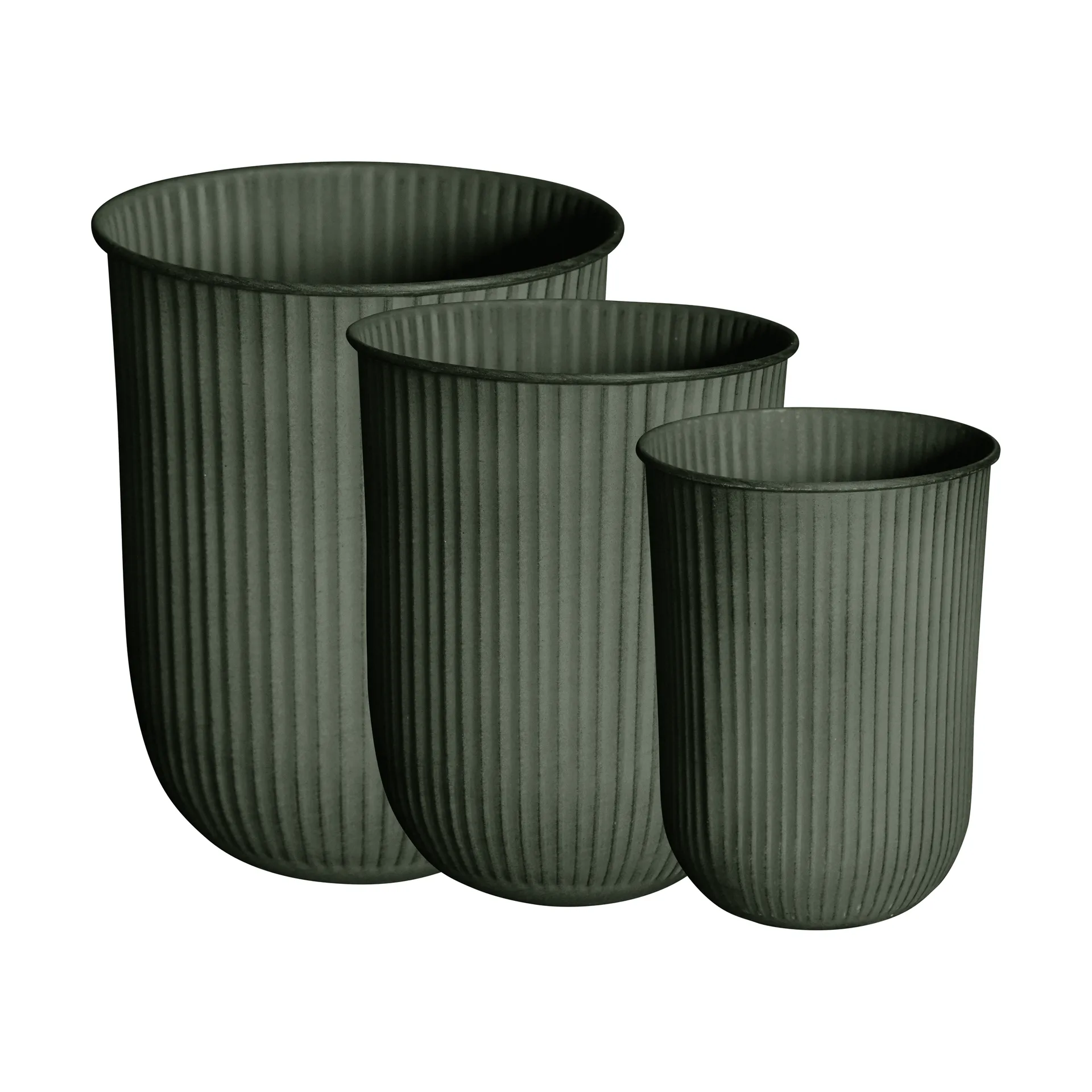 DBKD Cache-pot Out stripe, lot de 3 Green