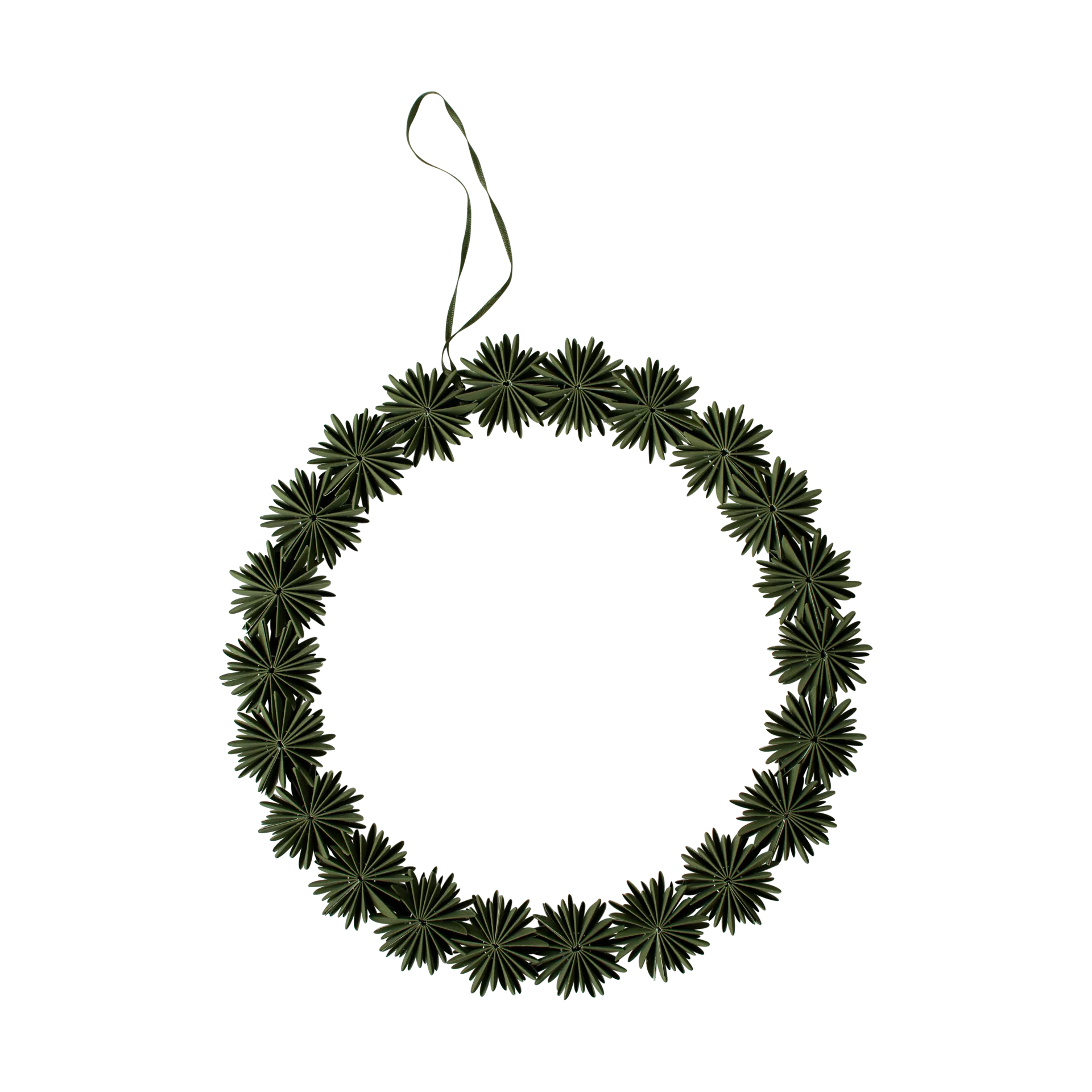 DBKD Couronne décorative Paper flake wreath Ø Green