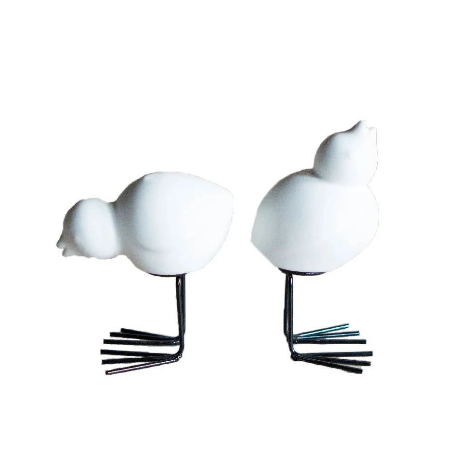 DBKD DBKD Décoration de Pâques Swedish Birds Lot de 2 White