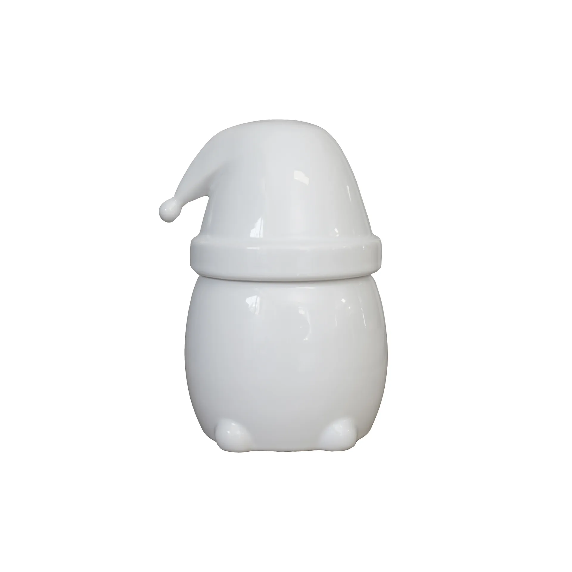 DBKD Eating Santa sk&aring;l med lock liten Shiny white