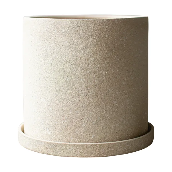 Grow kruka Ø30 cm med fat, Creme structure