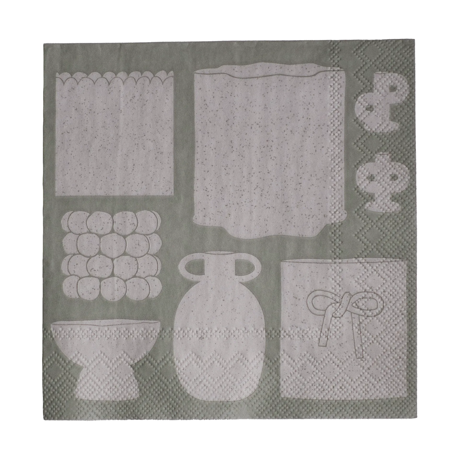 DBKD Illustration papirserviet 33x33 cm Beige billede