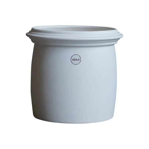 Kruset kruka matt vit, Small Ø18 cm