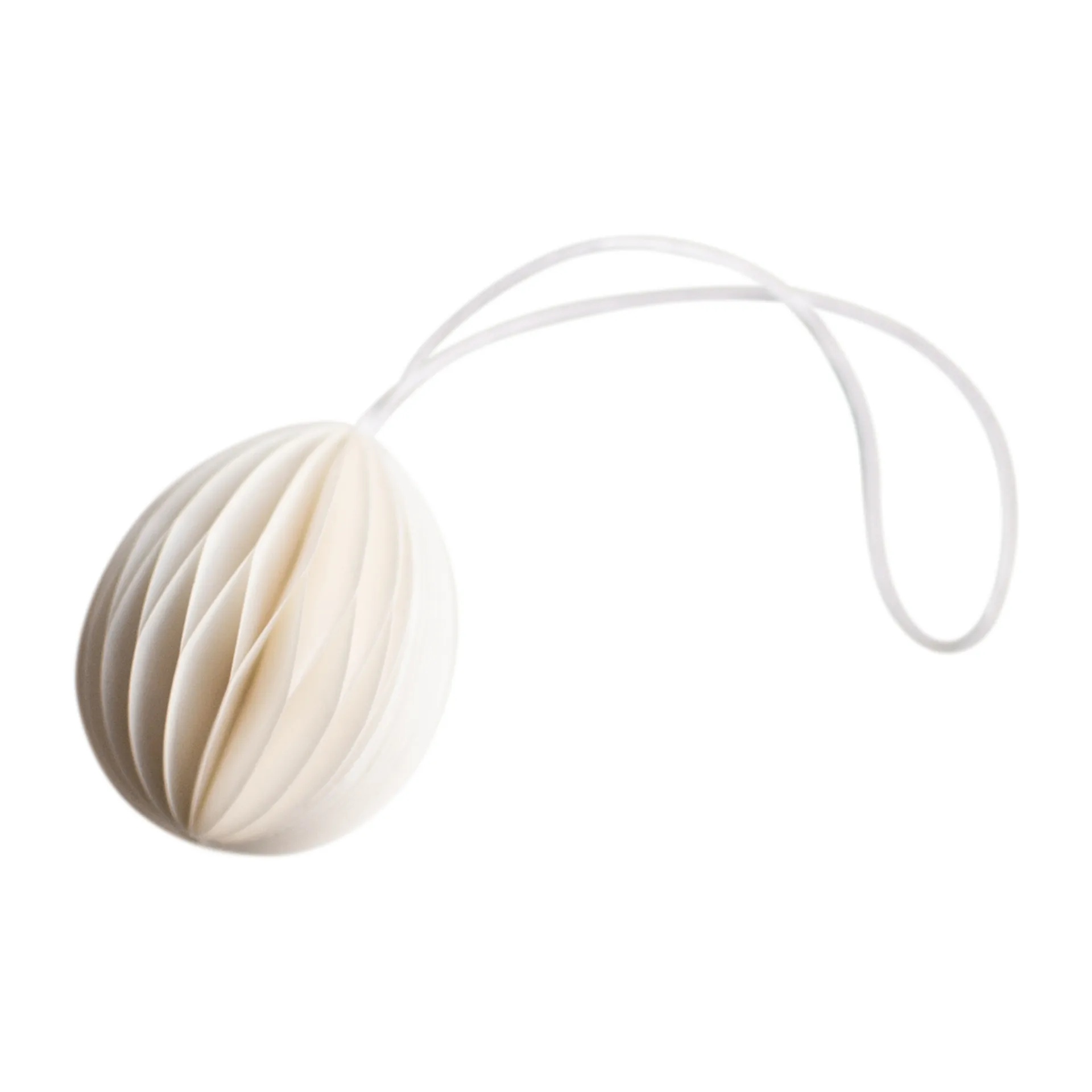 DBKD Pendentif de Pâques Ovoid papier small 4 cm White