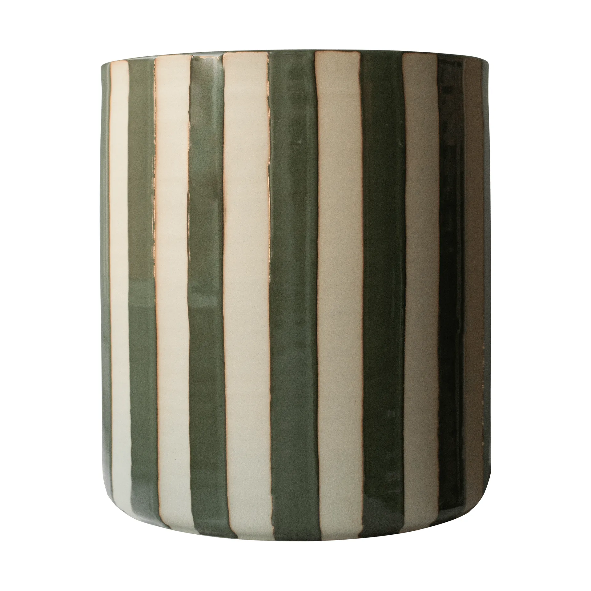 DBKD Pot Line Ø21x24 cm Stripe green