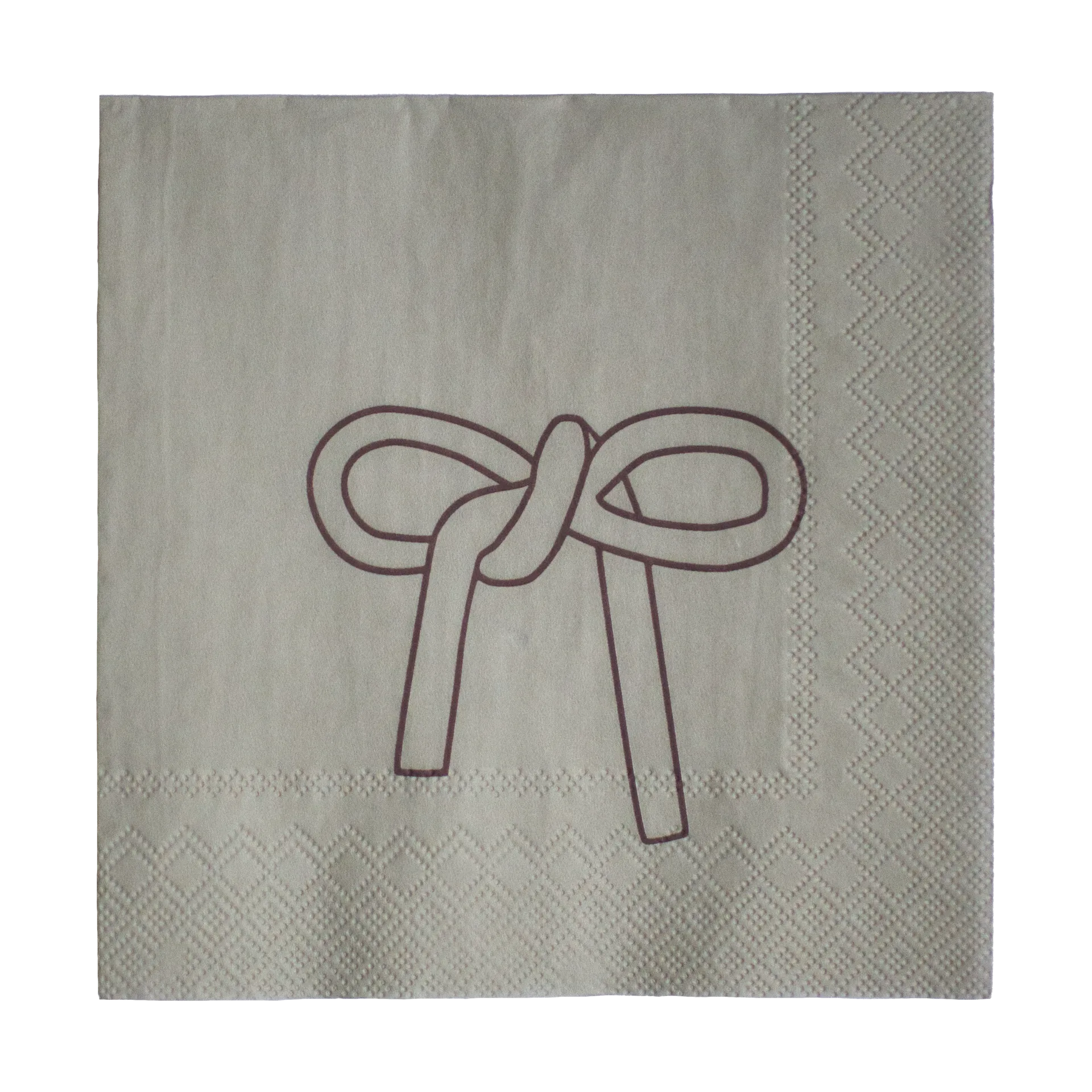 DBKD Serviette en papier Bow cm Lot de 20 Beige