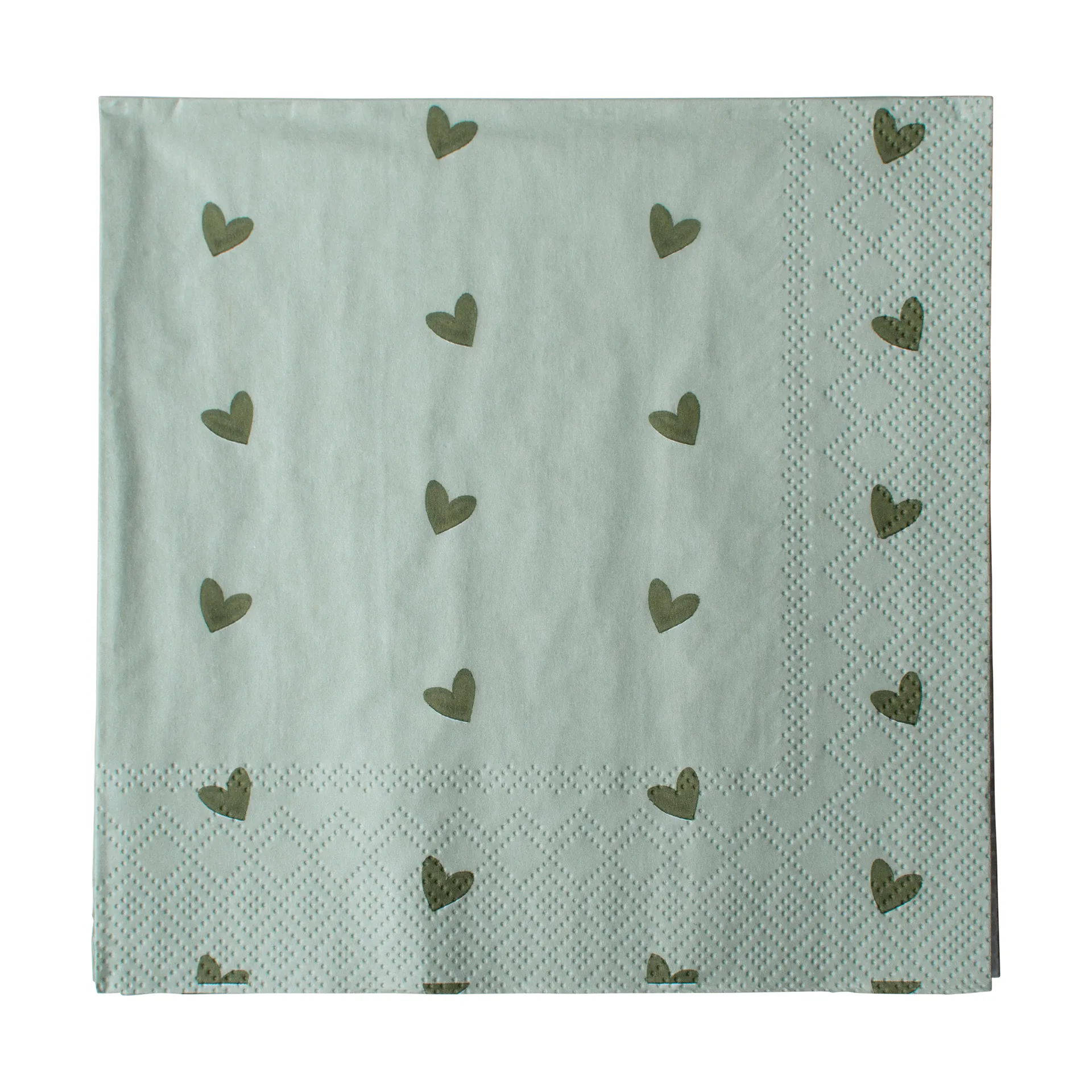 DBKD Serviette en papier Heart cm, 20 pièces Green