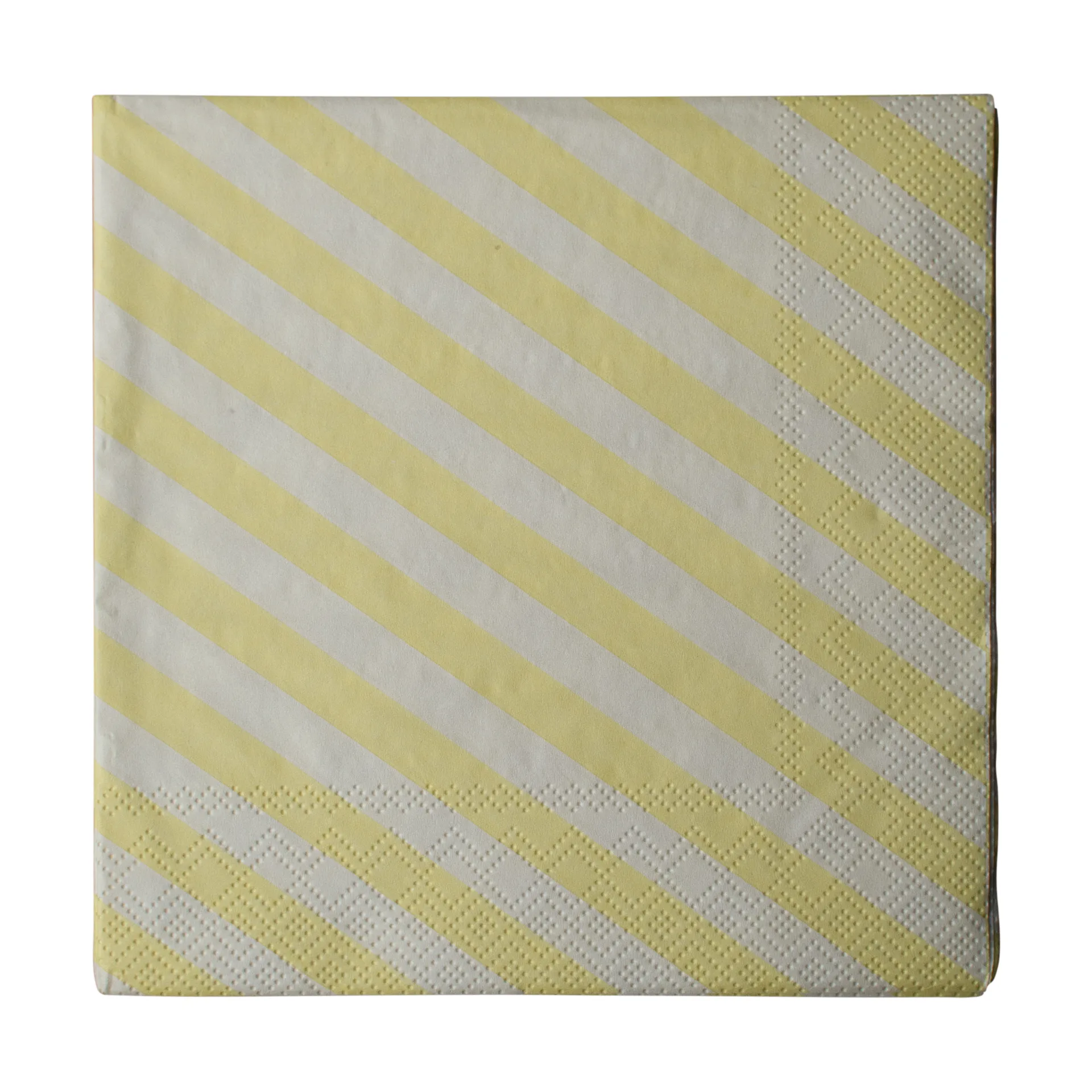 DBKD Stripe papirserviet 33x33 cm Creme billede