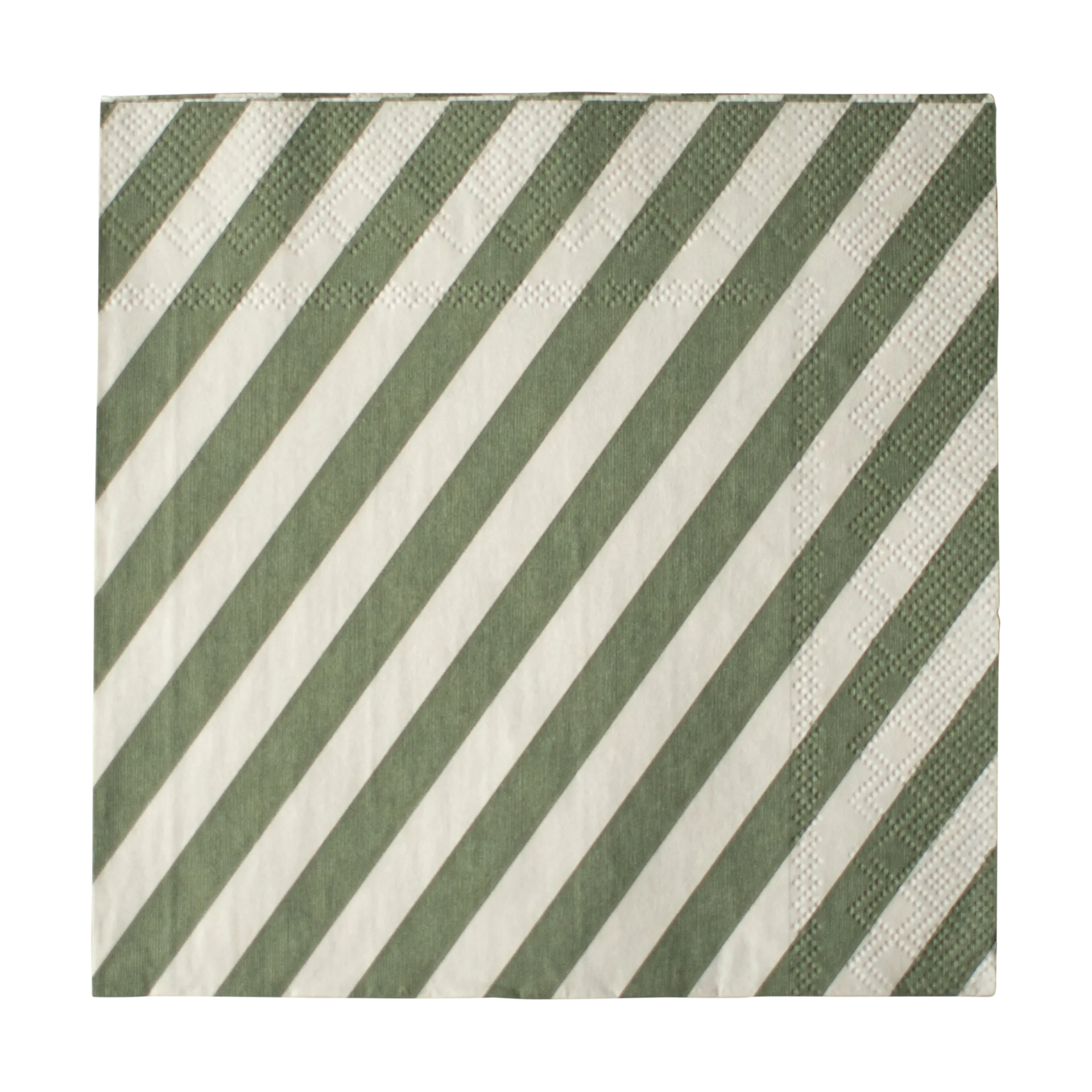 DBKD Stripe papirserviet 33x33 cm Green billede