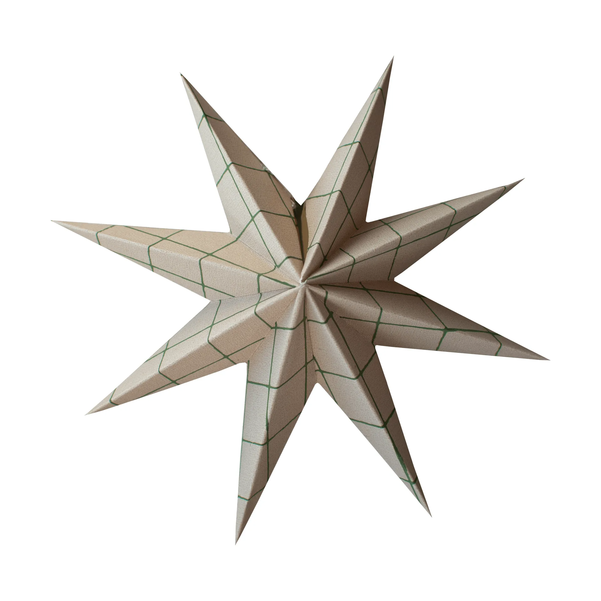 DBKD Suspension décorative Paper winter star Square sand, medium, Ø
