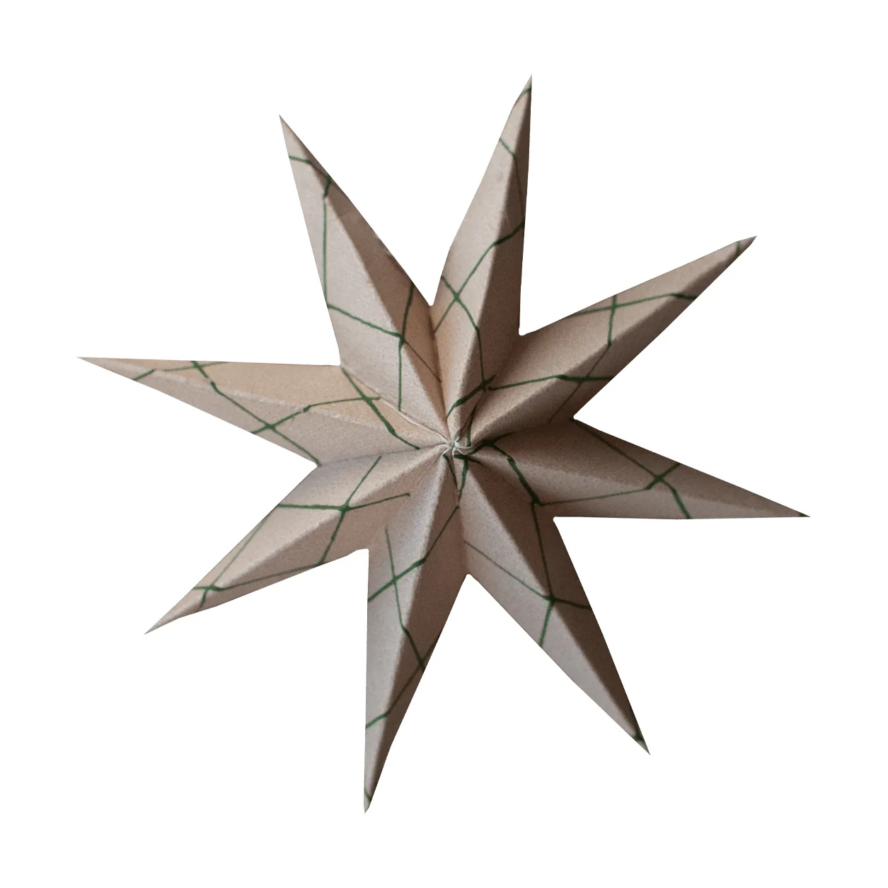 DBKD Suspension décorative Paper winter star Square sand, small, Ø9 cm