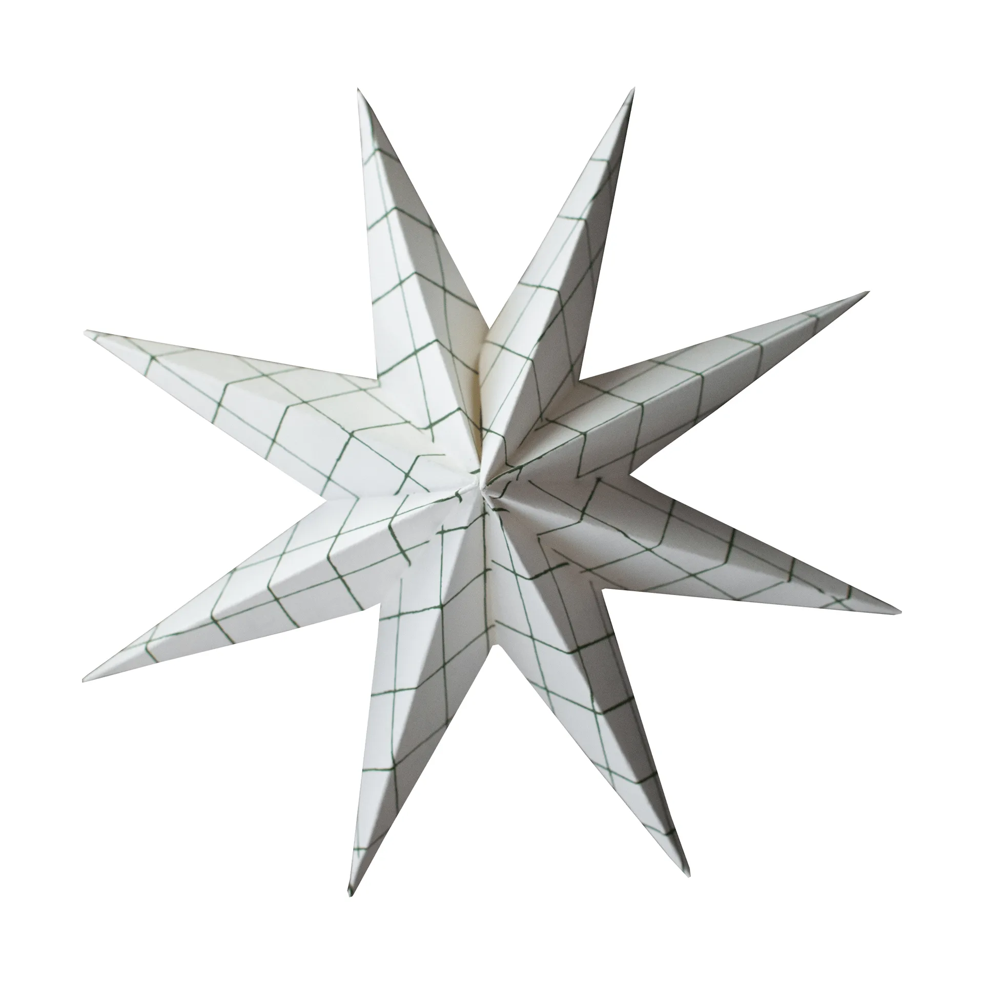 DBKD Suspension décorative Paper winter star Square white, grand, Ø