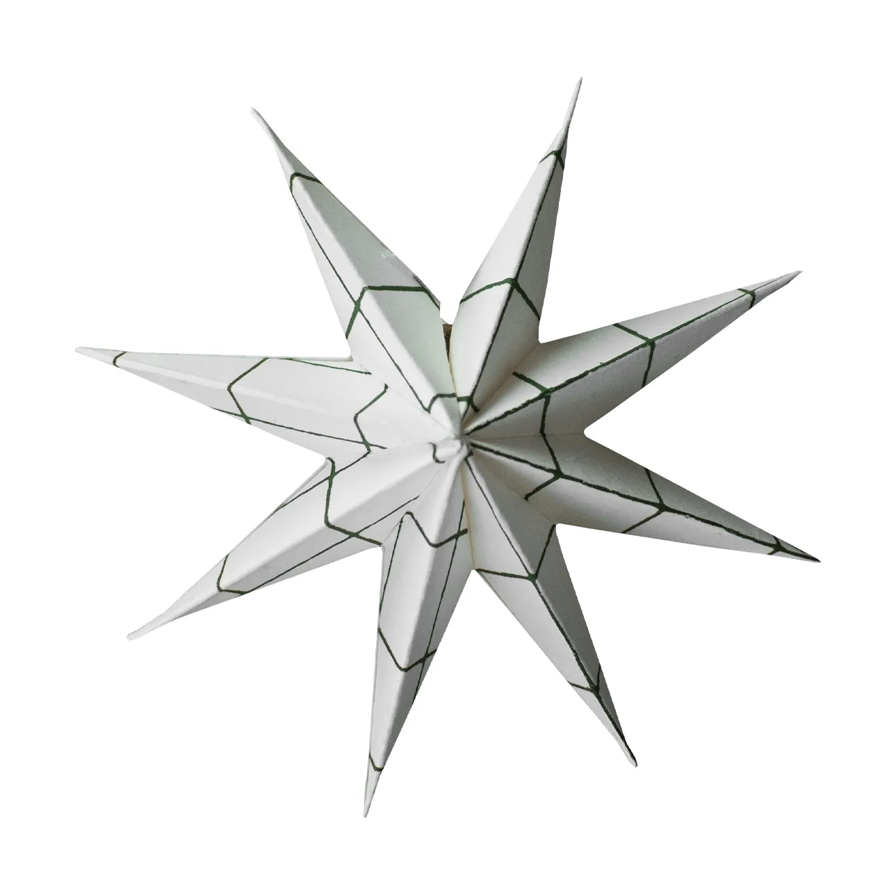 DBKD Suspension décorative Paper winter star Square white, petit, Ø9 cm