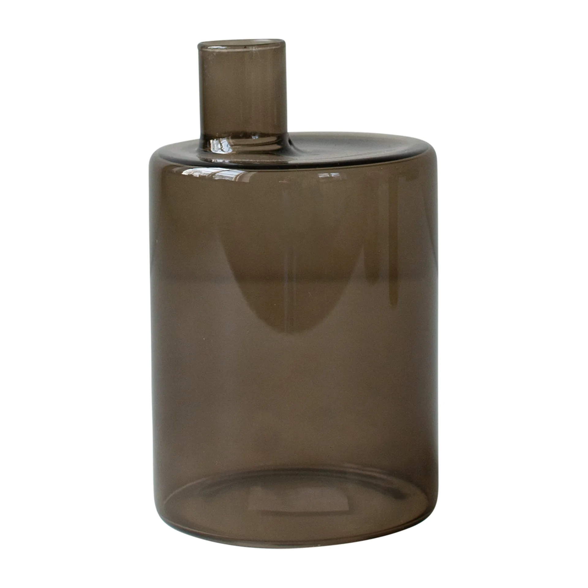 DBKD Vase en verre Pipe brown Large