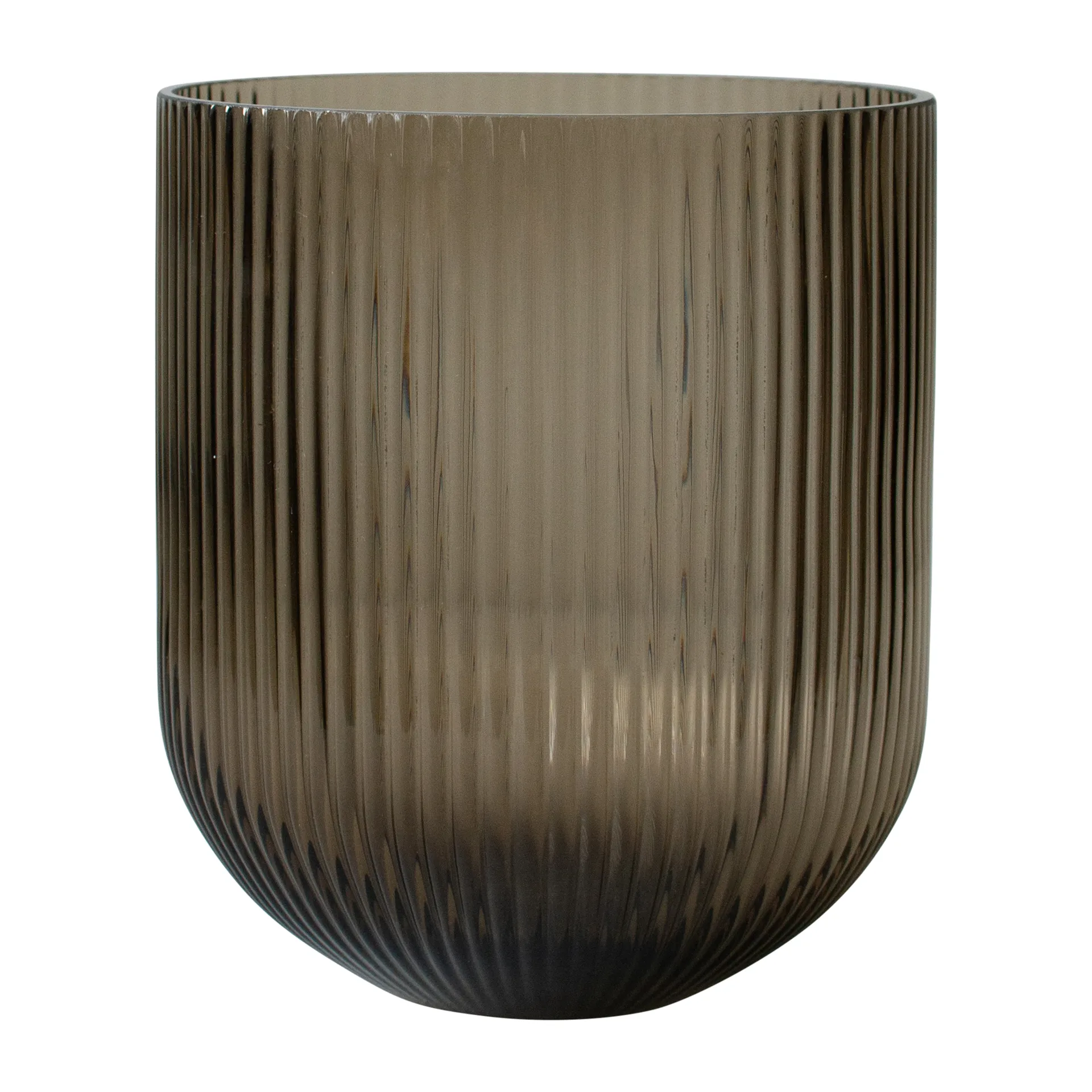 DBKD Vase en verre Simple Stripe brown Large