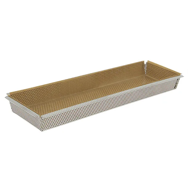 De Buyer Rektangulær Tærteform med Aftagelig Bund - Rustfrit Stål - 35x10x3.5 cm