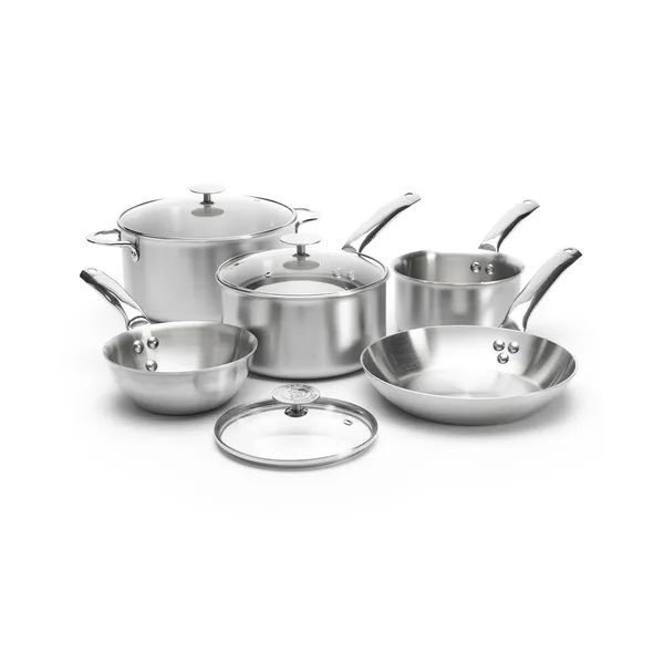 de Buyer Alchimy grytset med glaslock, 8 delar