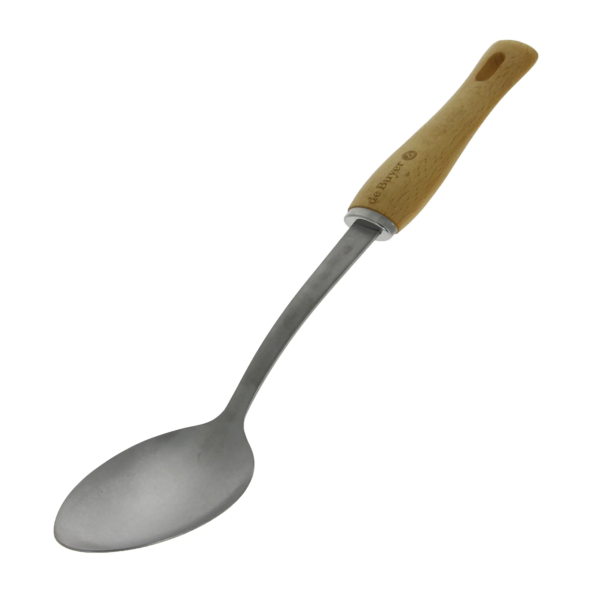 De Buyer De Buyer B Bois serveringsske med træhåndtag Rustfrit stål