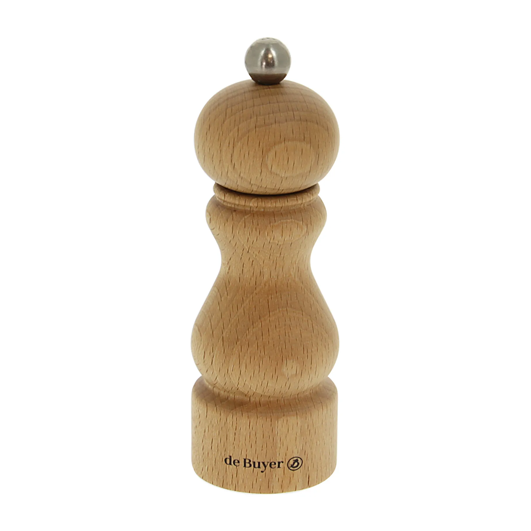 De Buyer Rumba salt- og peberkværn keramisk 14 cm Bøgetræ-lys