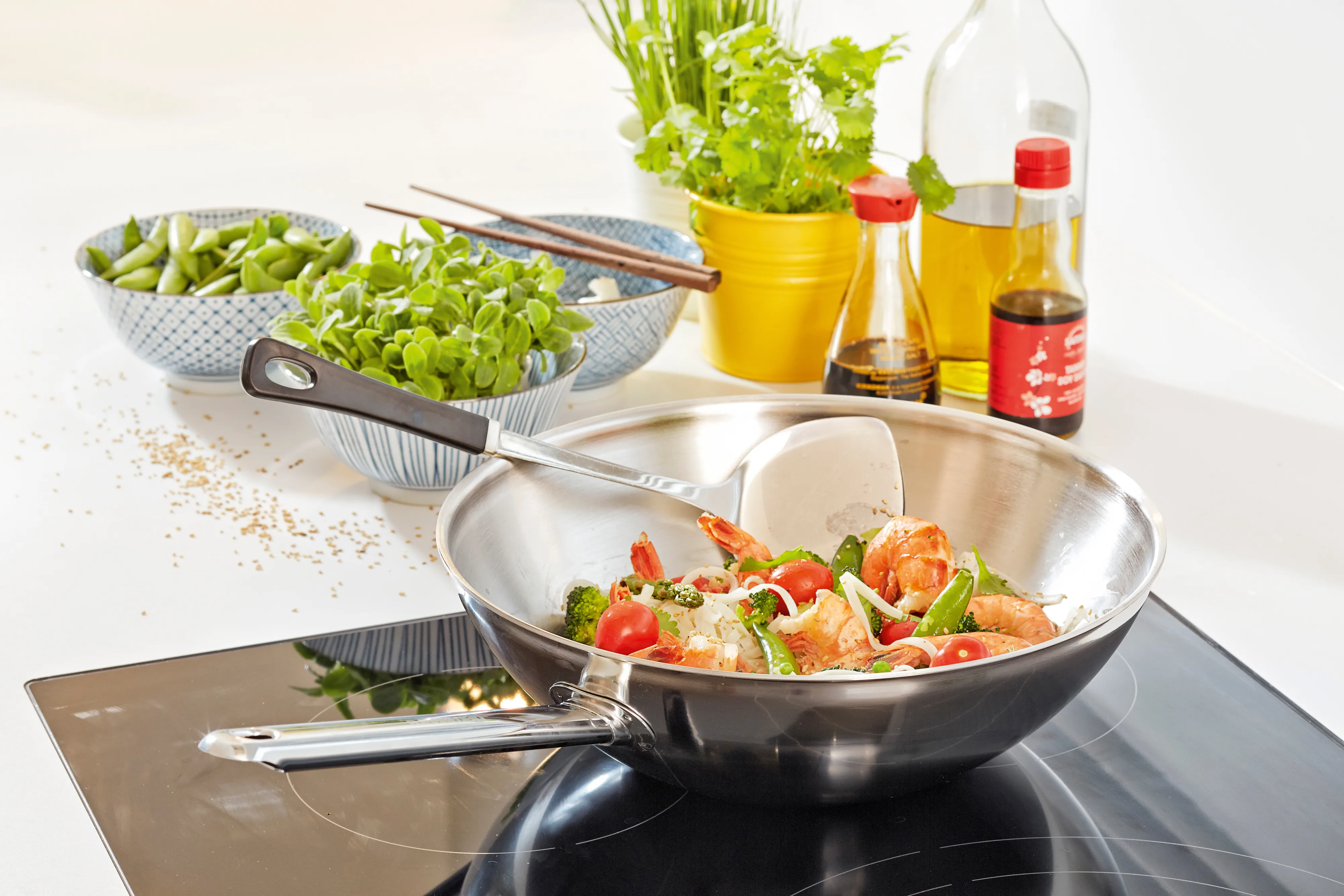 Apollo 7 wok pan stainless steel 7-ply - Demeyere