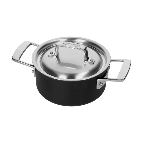 Demeyere Black 5 gryta 5-ply rostfritt stål, 1,5 L
