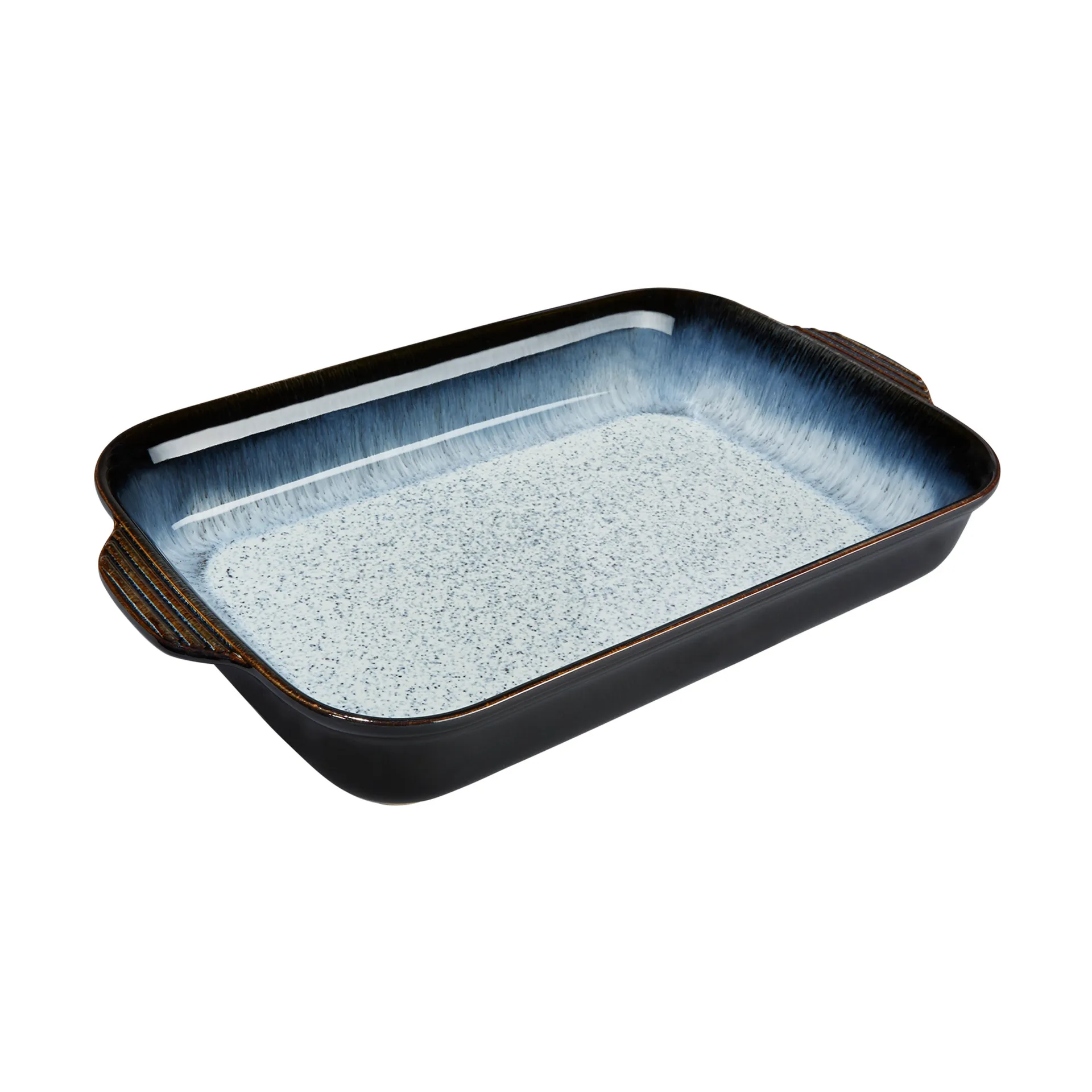 Denby Halo ovnfast fad Sort-blå, large, rektangulær