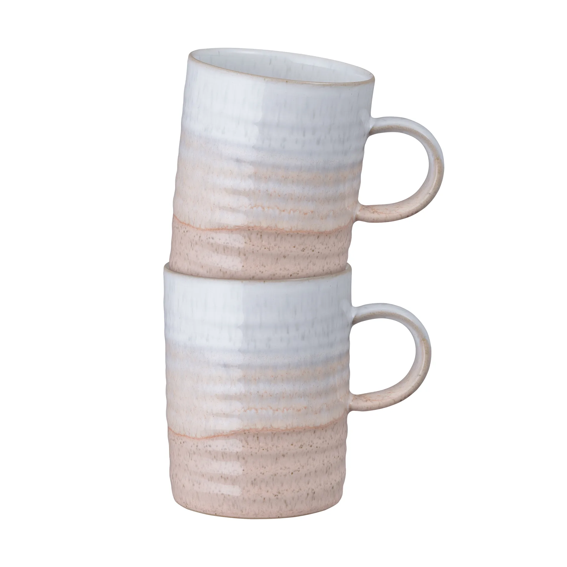Denby Kiln Coral r&auml;fflad mugg Koral-beige, 2-pack